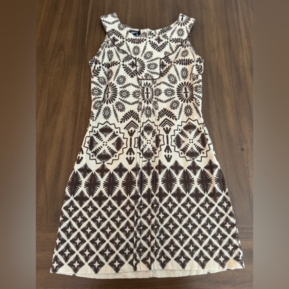 Blanco Brown Tan Dress Cotton Made in Spain Small